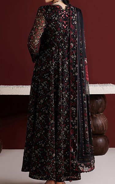 Farasha Black Chiffon Suit | Pakistani Embroidered Chiffon Dresses USA- Image 2