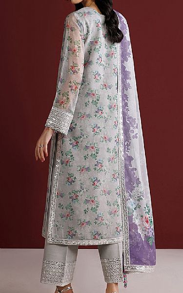Farasha Grey Chiffon Suit | Pakistani Embroidered Chiffon Dresses USA- Image 2