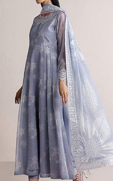Farasha Santa Grey Chiffon Suit | Pakistani Embroidered Chiffon Dresses USA- Image 3
