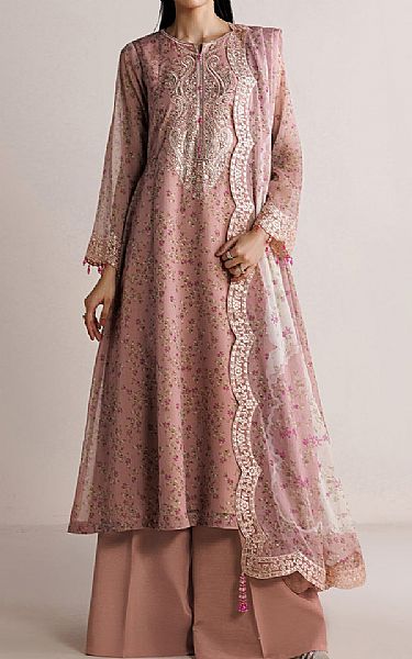 Farasha Oriental Pink Chiffon Suit | Pakistani Embroidered Chiffon Dresses USA- Image 1