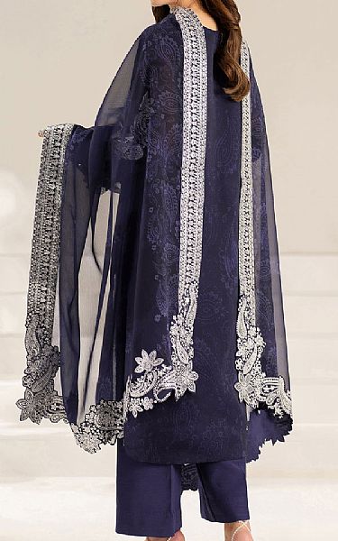 Farasha Oxford Blue Chiffon Suit | Pakistani Embroidered Chiffon Dresses USA- Image 2