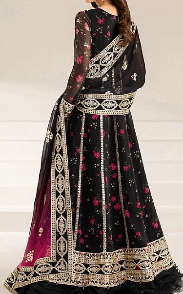 Farasha Black Chiffon Suit | Pakistani Embroidered Chiffon Dresses USA- Image 2