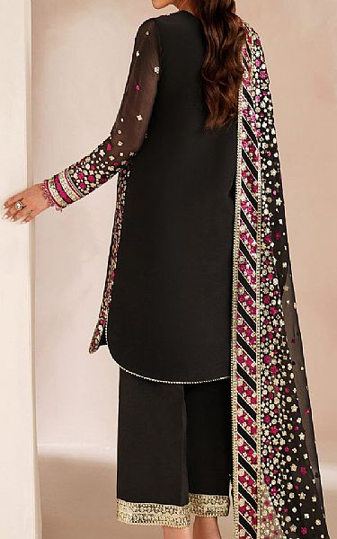 Farasha Black Chiffon Suit | Pakistani Embroidered Chiffon Dresses USA- Image 2