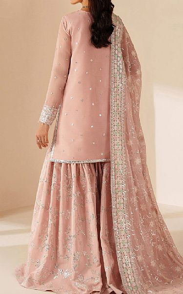 Farasha Cavern Pink Chiffon Suit | Pakistani Embroidered Chiffon Dresses USA- Image 2