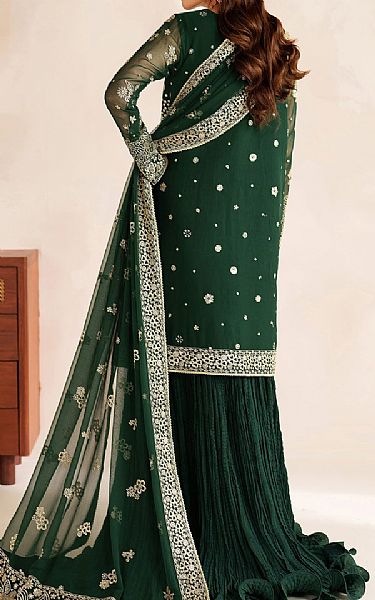 Farasha Green Chiffon Suit | Pakistani Embroidered Chiffon Dresses USA- Image 2