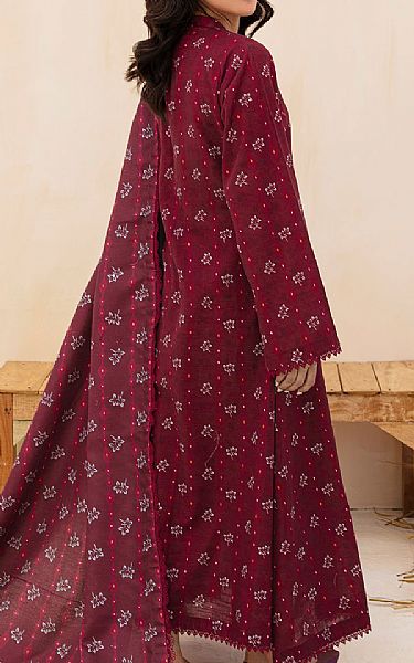 Farasha Maroon Khaddar Suit | Pakistani Winter Dresses- Image 2