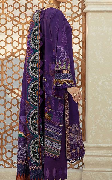 Farasha Indigo Linen Suit | Pakistani Dresses in USA- Image 2