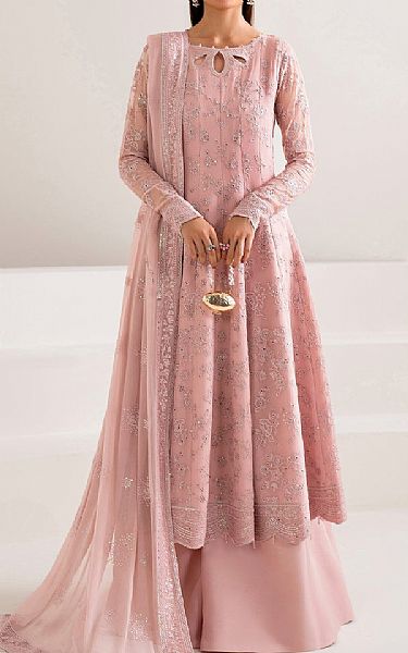 Farasha Pink Chiffon Suit | Pakistani Embroidered Chiffon Dresses USA- Image 1