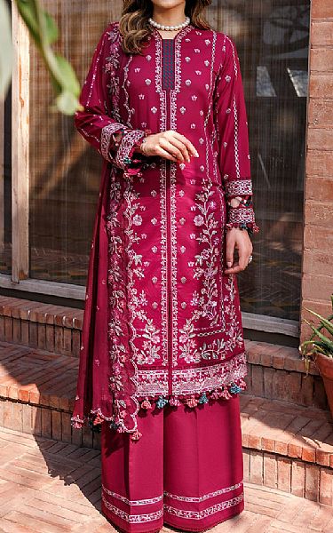Farasha Crimson Lawn Suit | Pakistani Lawn Suits- Image 1