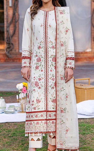 Farasha White Lawn Suit | Pakistani Lawn Suits- Image 1
