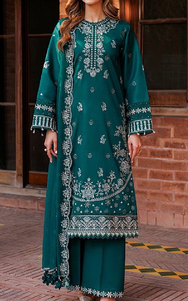 Farasha Teal Lawn Suit | Pakistani Lawn Suits- Image 1