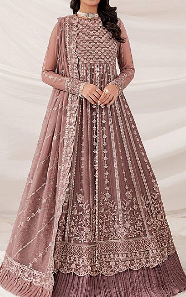 Farasha Tea Rose Chiffon Suit | Pakistani Embroidered Chiffon Dresses- Image 1