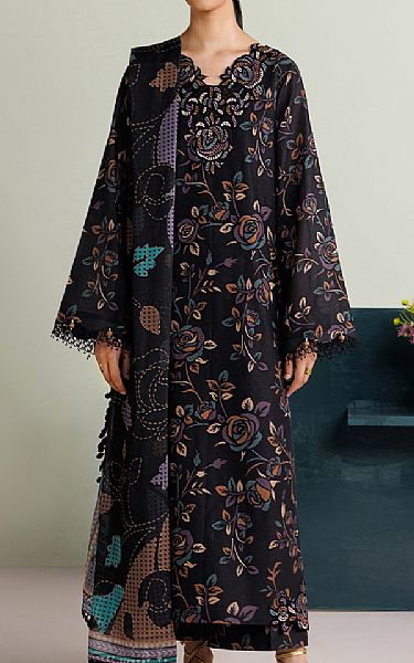 Farasha Black Lawn Suit | Pakistani Lawn Dress in USA- Image 1