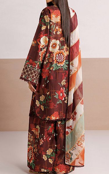Farasha Wine Lawn Suit | Pakistani Lawn Dress in USA- Image 2