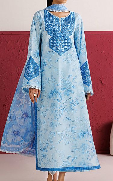 Farasha Light Blue Lawn Suit | Pakistani Lawn Dress in USA- Image 1