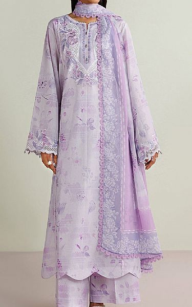 Farasha Lilac Lawn Suit | Pakistani Lawn Dress in USA- Image 1