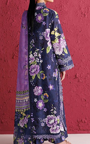 Farasha Dark Blue Lawn Suit | Pakistani Lawn Dress in USA- Image 2