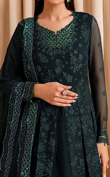 Farasha Timber Green Chiffon Suit | Pakistani Embroidered Chiffon Dresses USA- Image 3