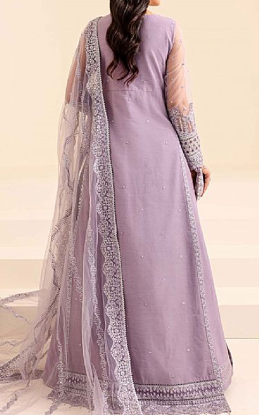 Farasha Lilac Net Suit | Pakistani Embroidered Chiffon Dresses USA- Image 2