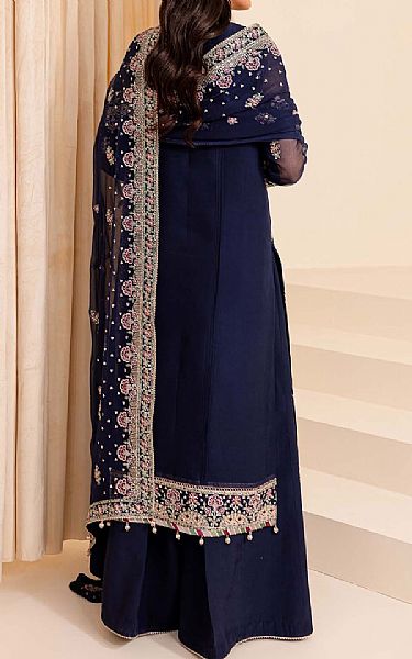 Farasha Navy Blue Chiffon Suit | Pakistani Embroidered Chiffon Dresses USA- Image 2