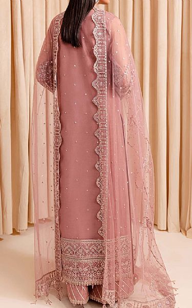 Farasha Dusty Pink Net Suit | Pakistani Embroidered Chiffon Dresses USA- Image 2