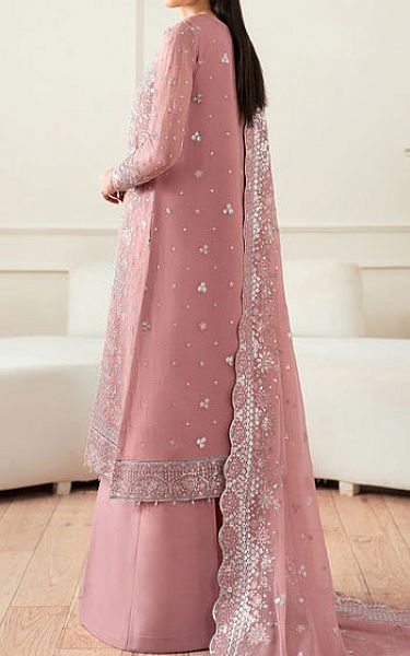 Farasha Pink Chiffon Suit | Pakistani Embroidered Chiffon Dresses USA- Image 2