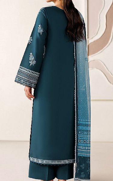 Farasha Teal Lawn Suit | Pakistani Lawn Dress in USA- Image 2