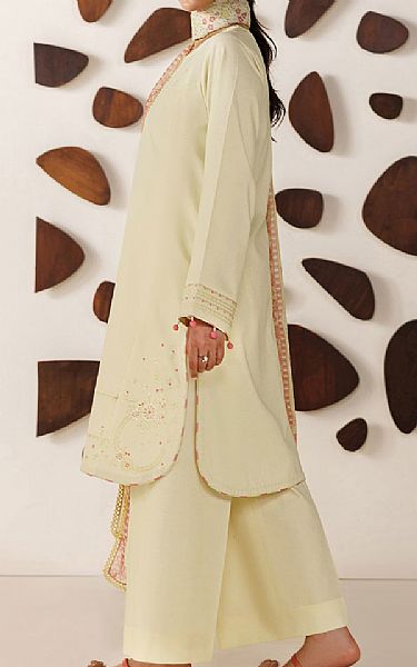 Farasha Butter Cream Lawn Suit | Pakistani Lawn Dress in USA- Image 2