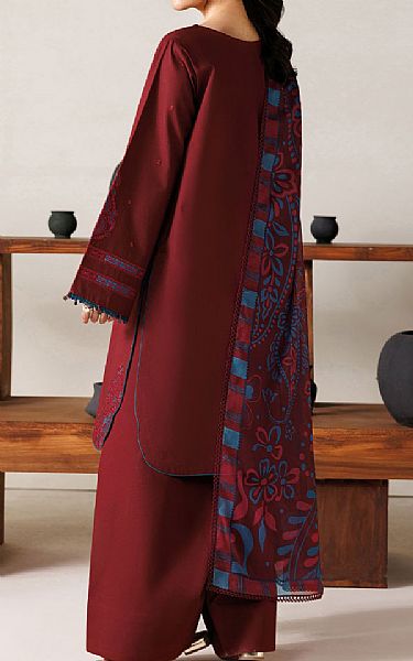 Farasha Maroon Lawn Suit | Pakistani Lawn Dress in USA- Image 2