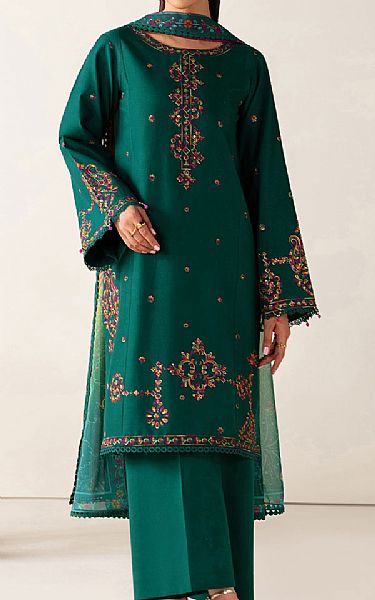 Farasha Green Lawn Suit | Pakistani Lawn Dress in USA- Image 1