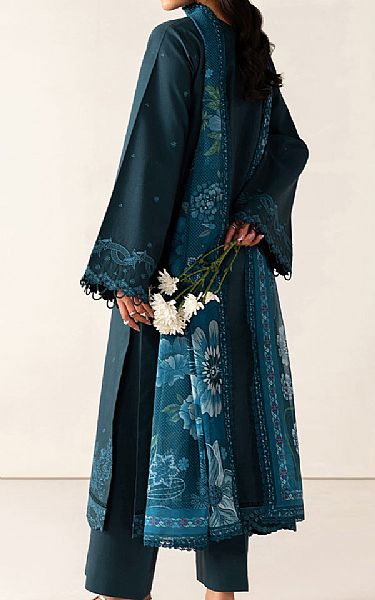 Farasha Teal Lawn Suit | Pakistani Lawn Dress in USA- Image 2