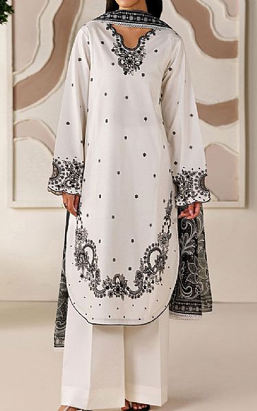 Farasha Off-white Lawn Suit | Pakistani Lawn Dress in USA- Image 1