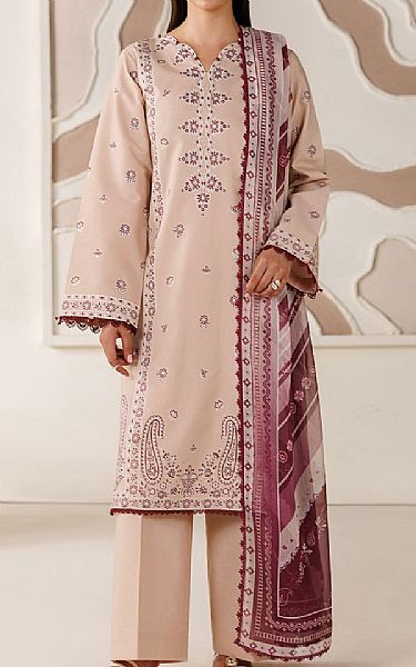 Farasha Dusty Pink Lawn Suit | Pakistani Lawn Dress in USA- Image 1