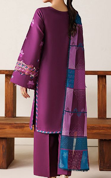 Farasha Purple Lawn Suit | Pakistani Lawn Dress in USA- Image 2