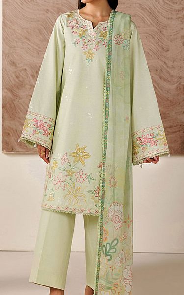 Farasha Light Green Lawn Suit | Pakistani Lawn Dress in USA- Image 1