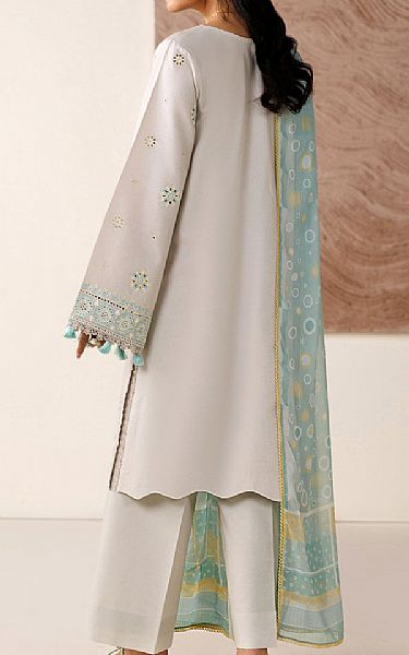 Farasha Light Grey Lawn Suit | Pakistani Lawn Dress in USA- Image 2