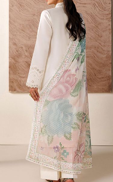 Farasha Off-white Lawn Suit | Pakistani Lawn Dress in USA- Image 2