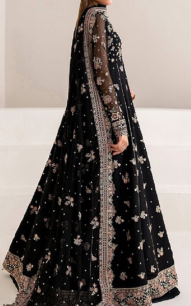 Farasha Black Chiffon Suit | Pakistani Embroidered Chiffon Dresses USA- Image 2