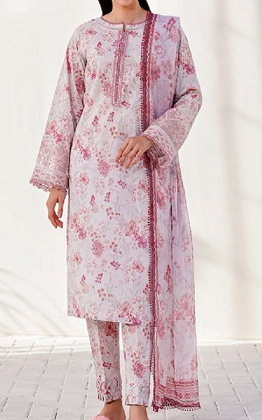 Farasha Grey/Pink Lawn Suit | Pakistani Lawn Suits- Image 1