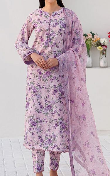 Farasha Cavern Pink/Purple Lawn Suit | Pakistani Lawn Suits- Image 1