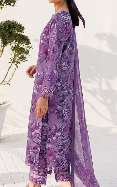 Farasha Dark Lilac Lawn Suit | Pakistani Lawn Suits- Image 2