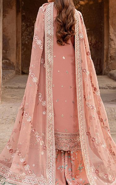 Farasha Peach Chiffon Suit | Pakistani Embroidered Chiffon Dresses USA- Image 2