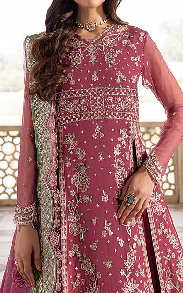 Farasha Light Burgundy Chiffon Suit | Pakistani Embroidered Chiffon Dresses USA- Image 3