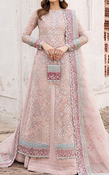 Farasha Cavern Pink Chiffon Suit | Pakistani Embroidered Chiffon Dresses USA- Image 1