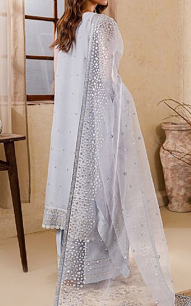 Farasha Grey Chateau Chiffon Suit | Pakistani Embroidered Chiffon Dresses- Image 2