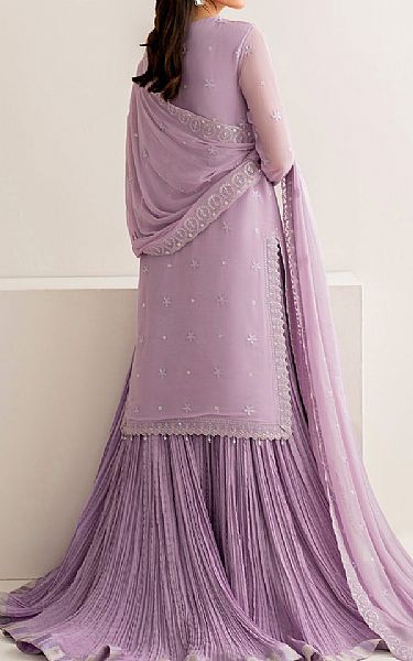 Farasha Lilac Chiffon Suit | Pakistani Embroidered Chiffon Dresses USA- Image 2