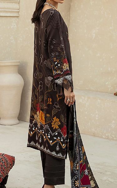 Farasha Dark Brown Linen Suit | Pakistani Dresses in USA- Image 2