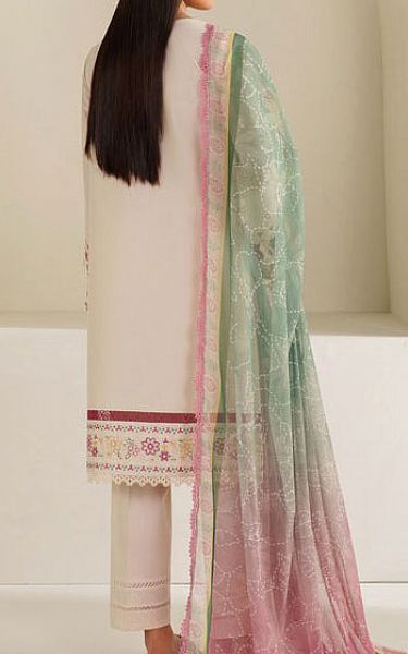 Farasha Ivory Lawn Suit | Pakistani Lawn Dress in USA- Image 2