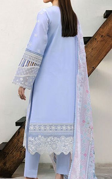 Farasha Powder Blue Lawn Suit | Pakistani Lawn Dress in USA- Image 2