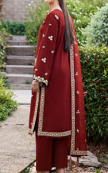 Farasha Maroon Lawn Suit | Pakistani Lawn Dress in USA- Image 2